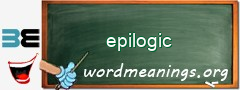 WordMeaning blackboard for epilogic